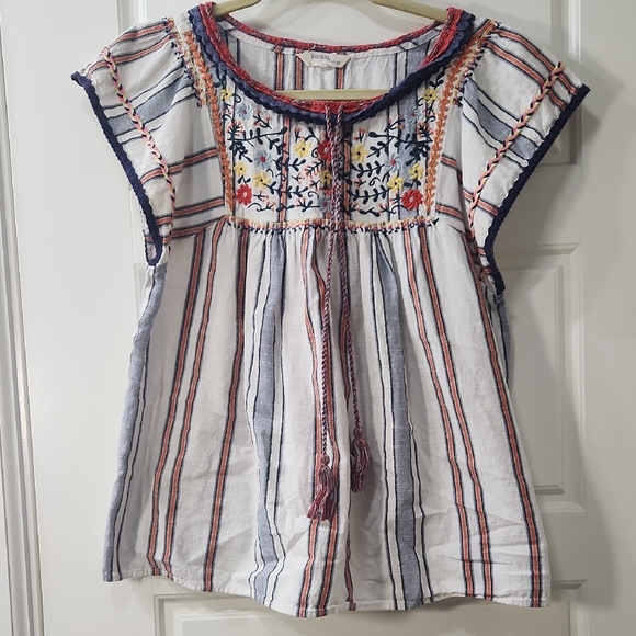Rocks & Indigo Embroidered Boho Top Size M - Picture 1 of 8